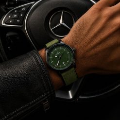 ساعت مردانه کاونت بند طرح چرمی رنگ سبز (zz) کد W1309