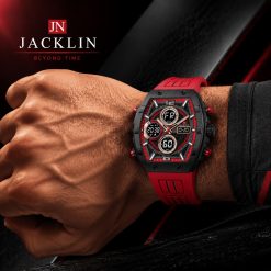 ساعت اسپرت مردانه دو زمانه Jacklin رنگ قرمز JN-1399521M کد XRN-7357