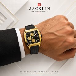 ساعت مردانه کورنوگراف اسپرت Jacklin رنگ مشکی طلایی JN-1399529M کد 7320XL-QM (x)