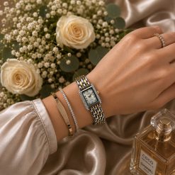 Alternative view of ساعت زنانه بند فلزی کاونت COVENT نقره‌ای-طلایی صفحه نقره‌ای (zz) کد W1299