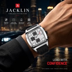 ساعت مردانه کورنوگراف اسپرت Jacklin رنگ مشکی نقرهای JN-1399529M کد XMA-7396