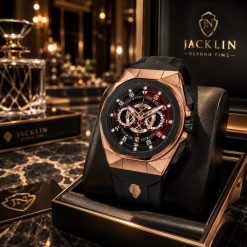 Alternative view of ساعت اسپرت مردانه Jacklin کورنوگراف رنگ مشکی رزگلد JN-1399525 کد CR-D7347
