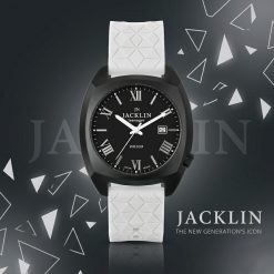 ساعت مردانه/ زنانه اسپرت جاکلین رنگ سفید مشکی JN-1399532M کد W1481 (x)