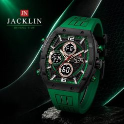 ساعت اسپرت مردانه جاکلین سبز مدل JN-1399521M کد 0023A-7469