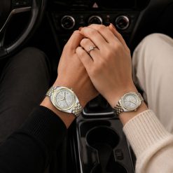ساعت ست مردانه و زنانه جاکلین JN-1399548 Elvin سیلور-طلایی کد W1529