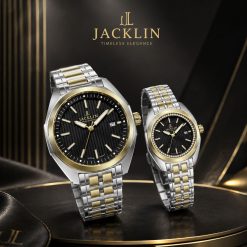 ساعت ست مردانه و زنانه جاکلین JN-1399548 Elvin سیلورطلایی-مشکی کد W1532