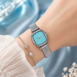 ساعت زنانه نایدو D مربعی صفحه آبی (zz) کد W303