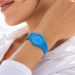 ساعت زنانه پتک و AP صفحه گرد آبی روشن کد W357 (x)
