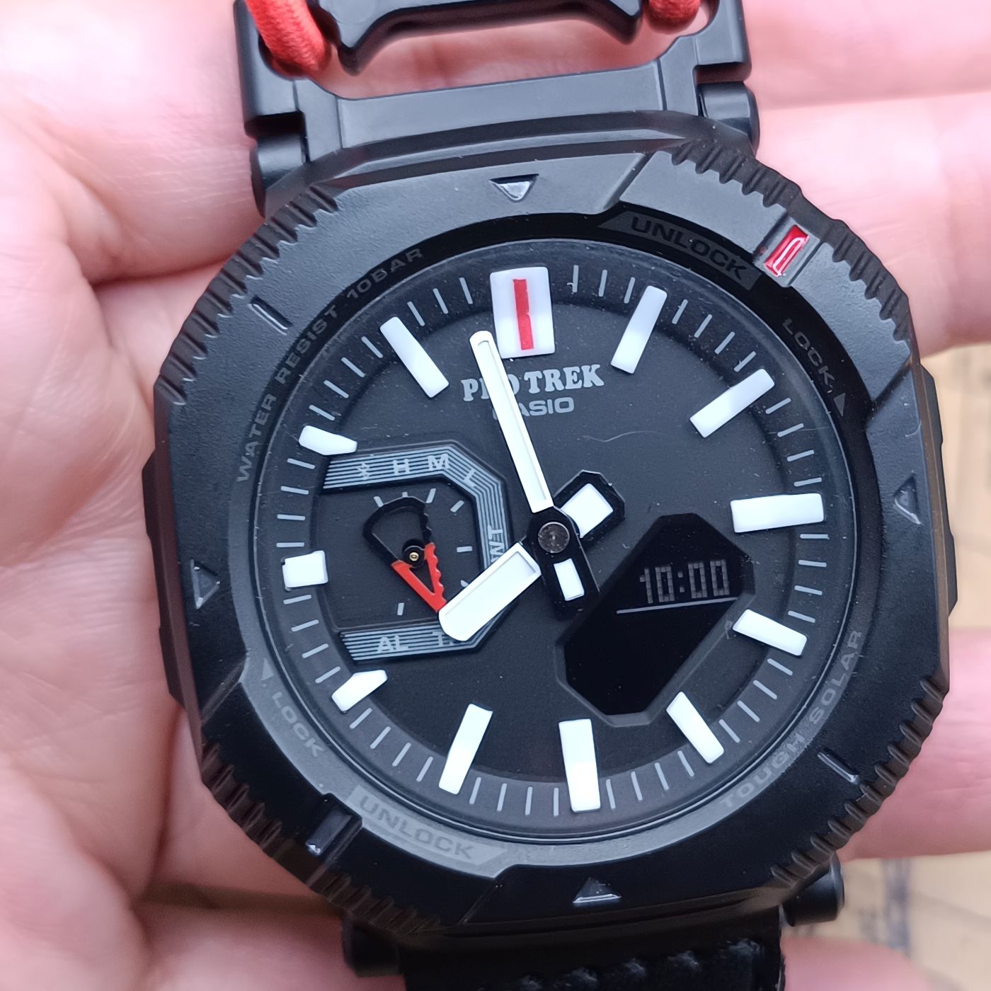 ساعت کاسیو مردانه بند کشی مدل Pro Trek | پروترک رنگ مشکی (e) کد XL-13267M - تصویر 4