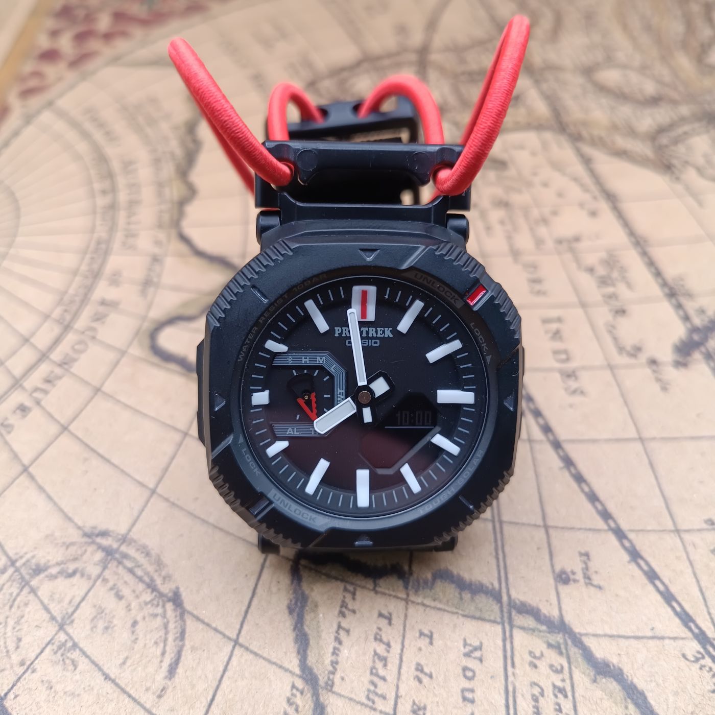 ساعت کاسیو مردانه بند کشی مدل Pro Trek | پروترک رنگ مشکی (e) کد XL-13267M - تصویر 5