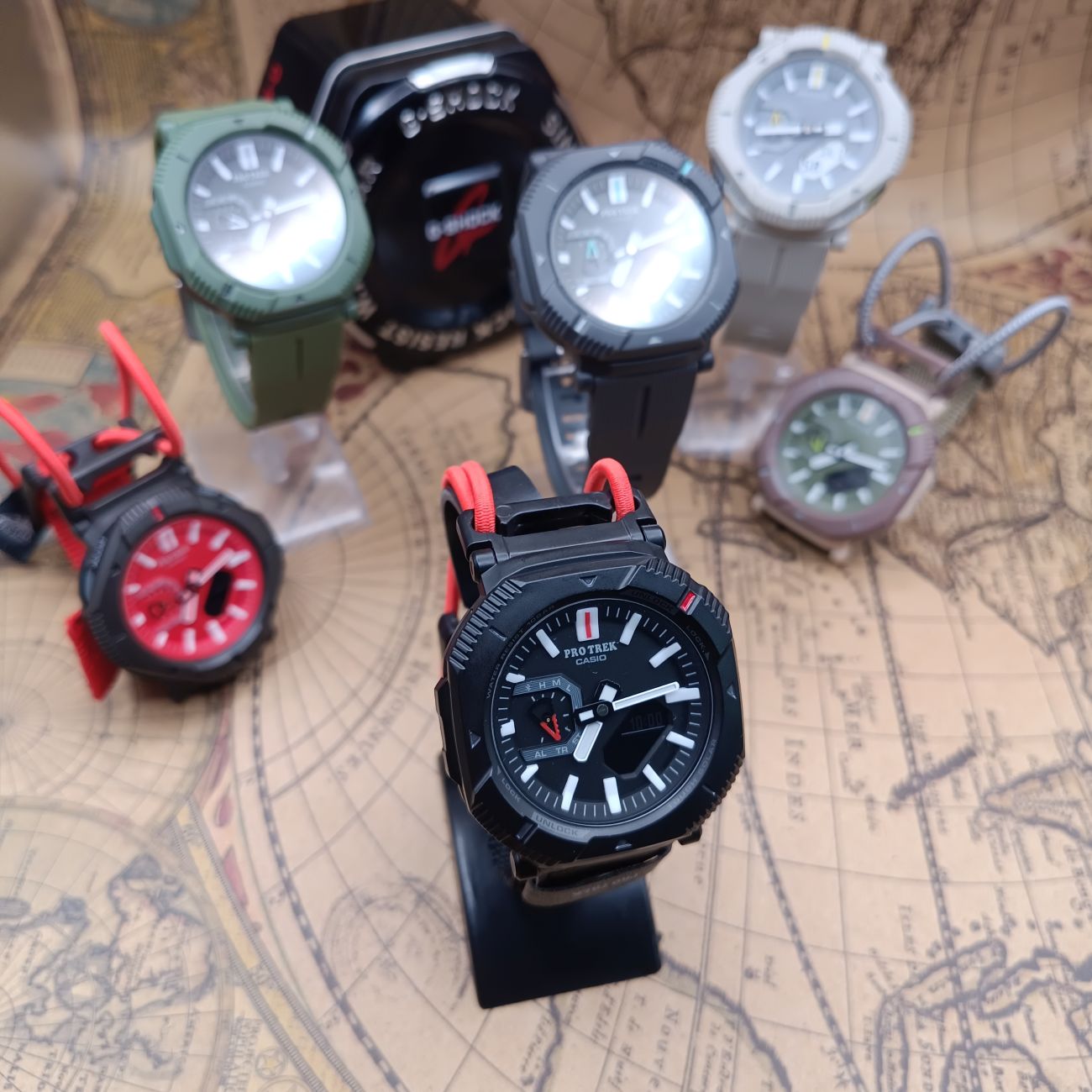 ساعت کاسیو مردانه بند کشی مدل Pro Trek | پروترک رنگ مشکی (e) کد XL-13267M - تصویر 8