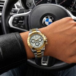 Alternative view of ساعت مچی مردانه رولکس طرح دیتونا نقره ای طلایی کد CR-D7886
