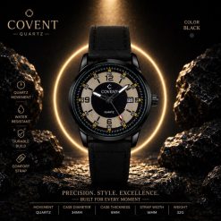 ساعت مردانه کاونت | Covent رنگ مشکی بند طرح چرمی (zz) کد GPZ-4807
