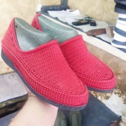 Alternative view of گیوه زنانه دست دوز قرمز زیره ابری مشکی (R) کد G284