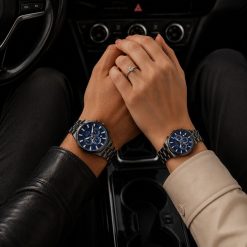 ساعت ست زنانه و مردانه جاکلین JN-1399568 Simeo مشکی-سورمهای کد W1591