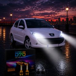 هدلایت MZM مدل D70 با H7 مناسب نور بالا پژو 207 قدیم کد HL114