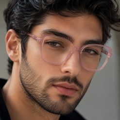 عینک طبی مردانه Rayban رنگ گلبهی کد GL110