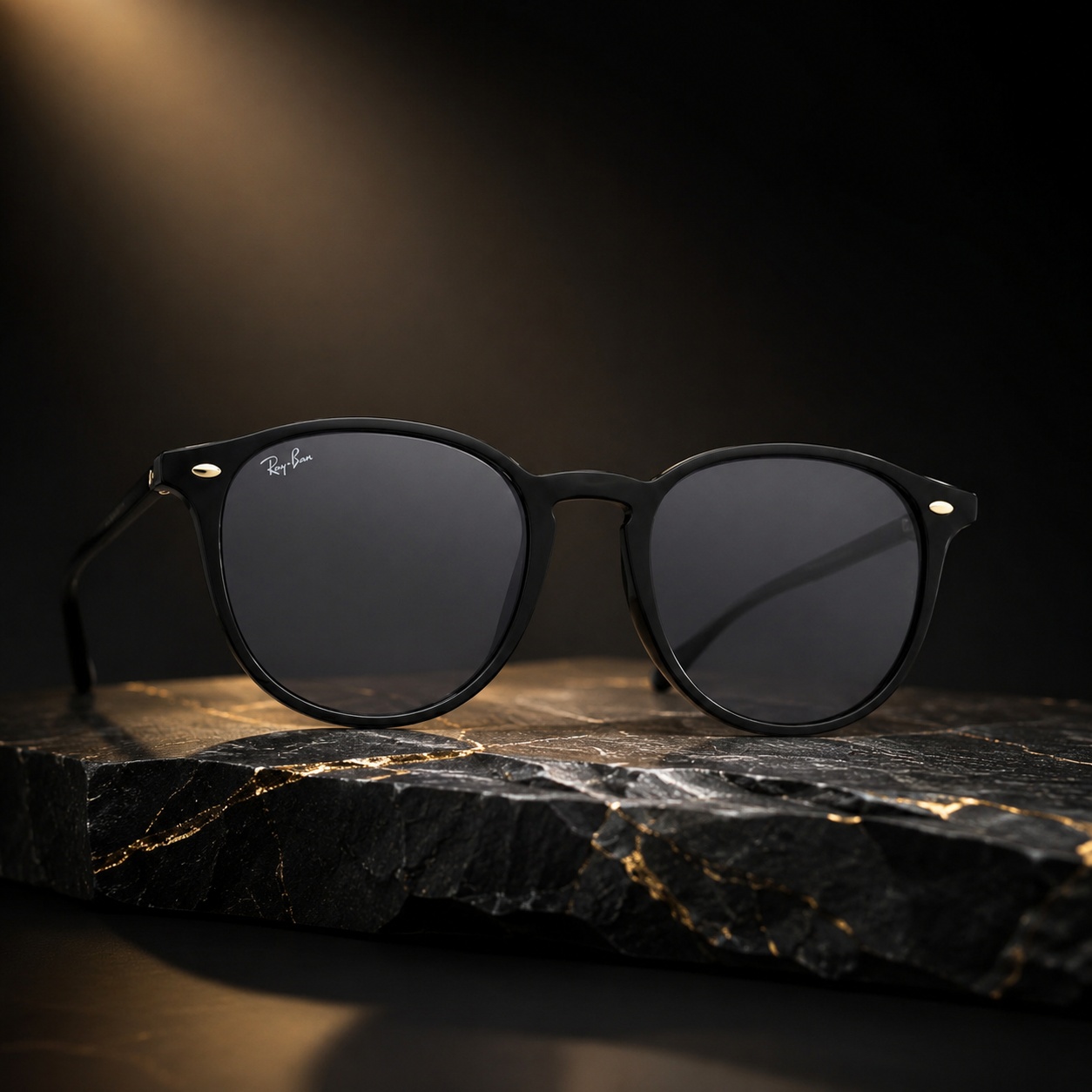 عینک آفتابی مردانه Rayban رنگ مشکی مات کد GL009 - تصویر 3