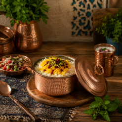 Alternative view of قابلمه مسی راسته سایز 2 دو الی سه نفره (NF)