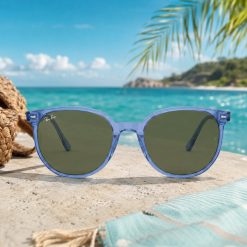 عینک آفتابی مردانه Rayban رنگ آبی کد GL058 - تصویر 3