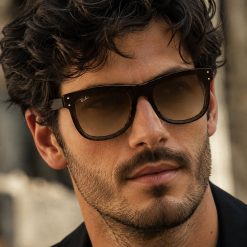 عینک آفتابی مردانه Rayban رنگ قهوه ای کد GL048