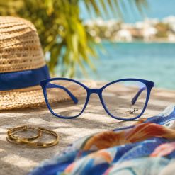 عینک طبی Rayban زنانه/ مردانه رنگ آبی تیره کد 0023A-5184