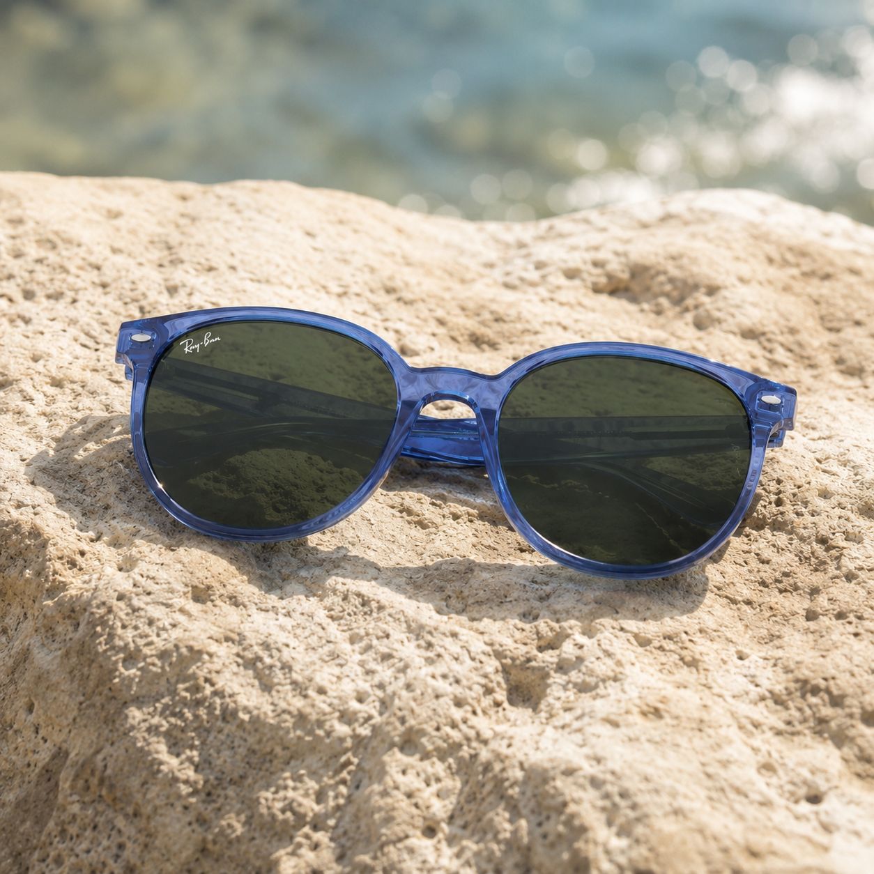 عینک آفتابی مردانه Rayban رنگ آبی کد GL058 - تصویر 2