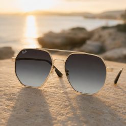 Alternative view of عینک آفتابی زنانه Rayban رنگ مشکی طلایی کد GL060