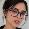 عینک طبی زنانه George Smith رنگ آبی تیره کد GL100