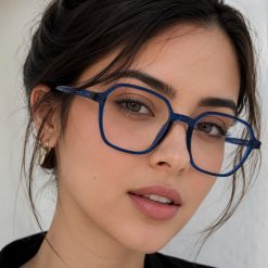عینک طبی زنانه George Smith رنگ آبی تیره کد GL100