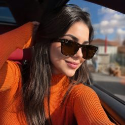 عینک آفتابی زنانه Rayban رنگ پلنگی کد GL026