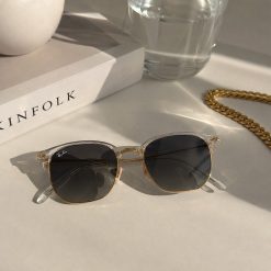 عینک آفتابی مردانه Rayban رنگ طلایی شفاف کد GL054 - تصویر 3