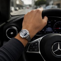 ساعت کلاسیک مردانه دو زمانه سیلور صفحه سفید (zz) کد XMA-8185 (x)