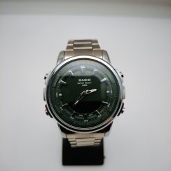 ساعت Casio مردانه سیلور سبز مدل دو زمانه کد GPZ-8165 - تصویر 17
