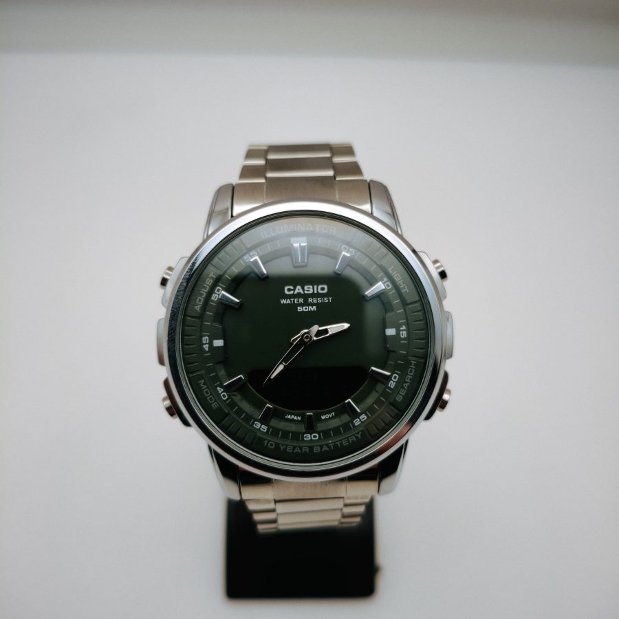 ساعت Casio مردانه سیلور سبز مدل دو زمانه کد GPZ-8165 - تصویر 17