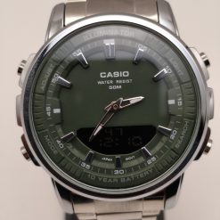 ساعت Casio مردانه سیلور سبز مدل دو زمانه کد GPZ-8165 - تصویر 14