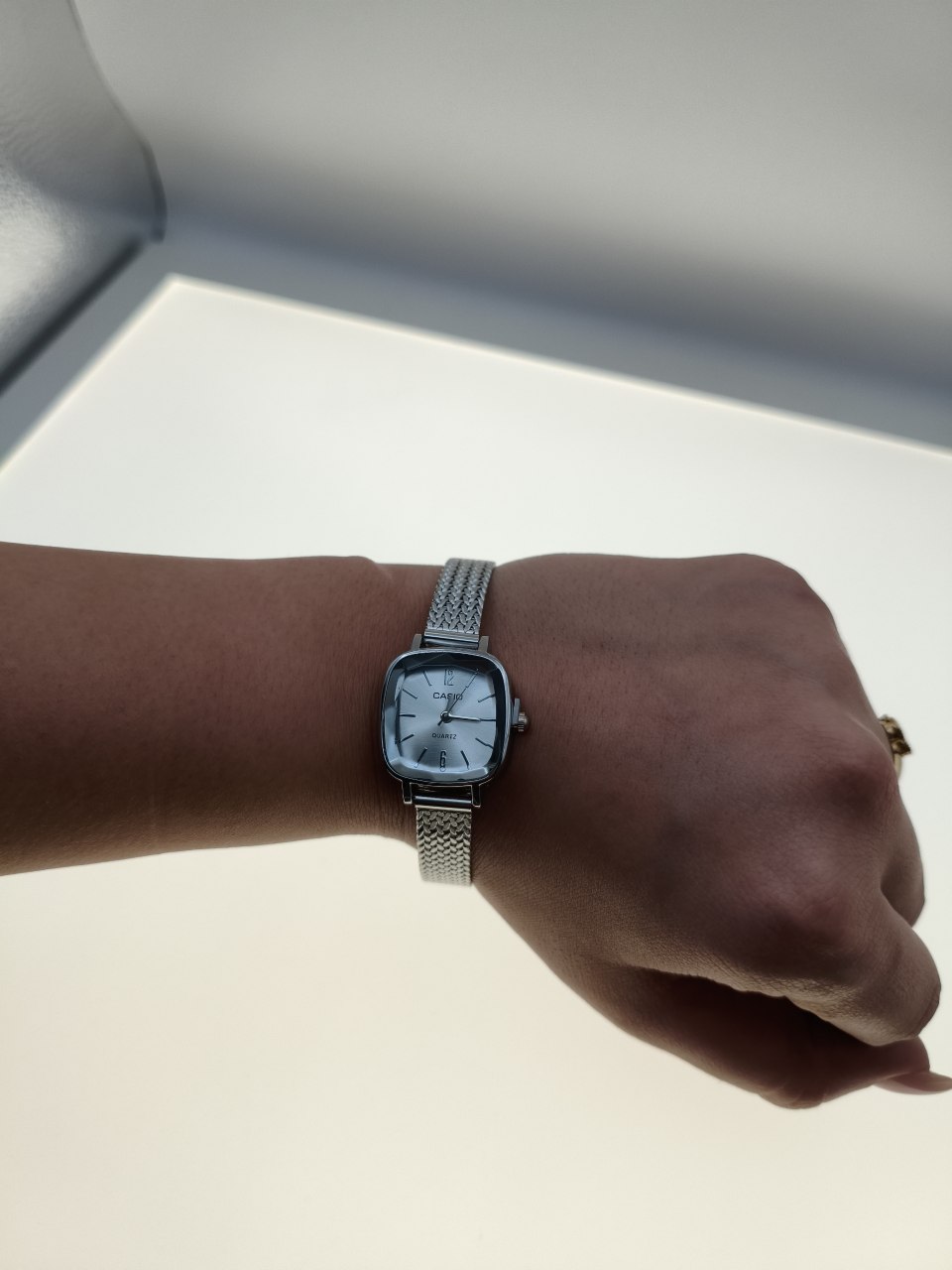 ساعت زنانه Casio | کاسیو بند حصیری مربعی رنگ silver - نقرهای (e) کد GPZ-8223 (x) - تصویر 5