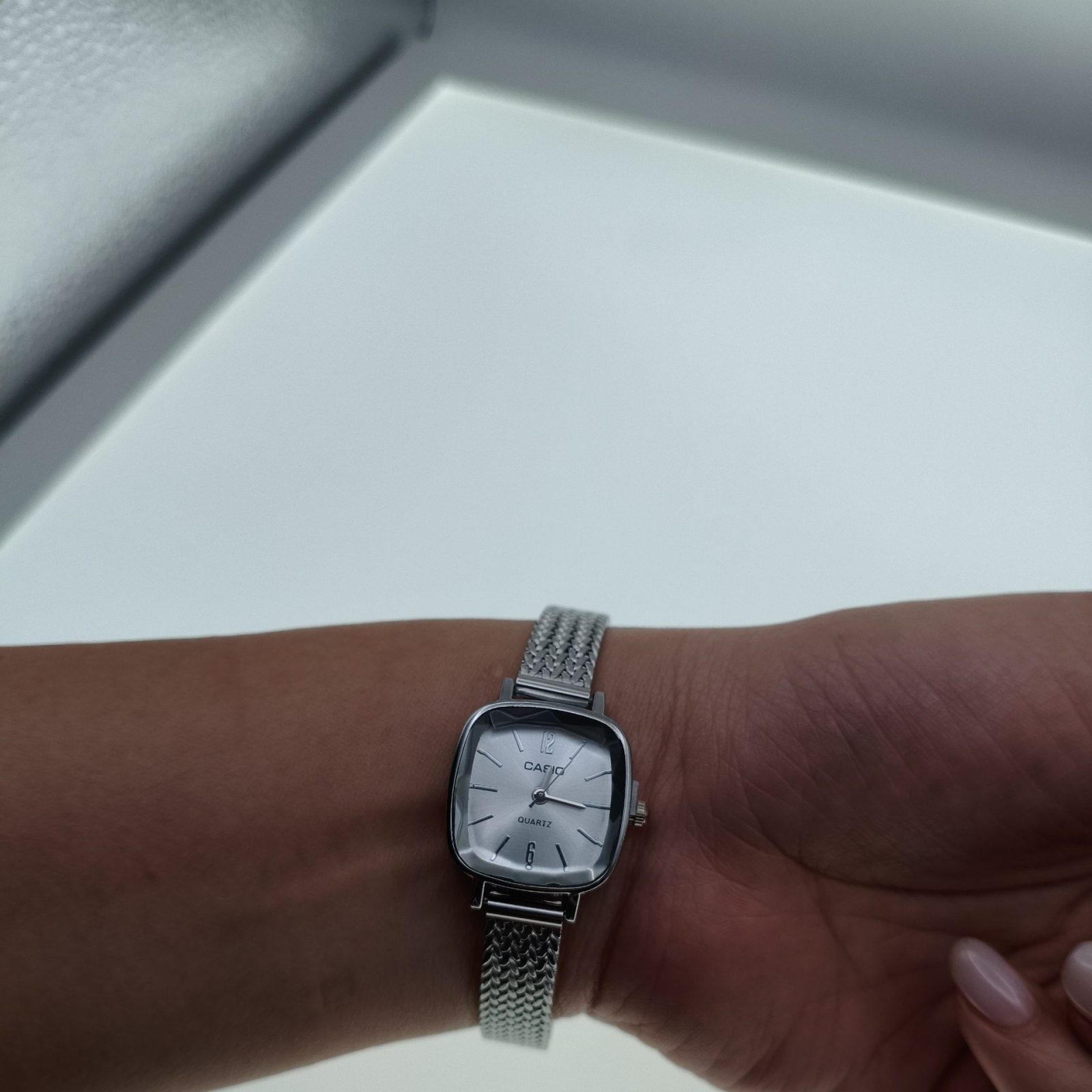 ساعت زنانه Casio | کاسیو بند حصیری مربعی رنگ silver - نقرهای (e) کد GPZ-8223 (x) - تصویر 9