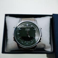 ساعت Casio مردانه سیلور سبز مدل دو زمانه کد GPZ-8165 - تصویر 11