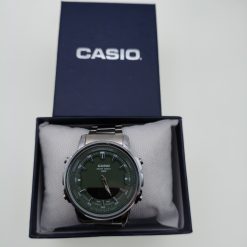 ساعت Casio مردانه سیلور سبز مدل دو زمانه کد GPZ-8165 - تصویر 9