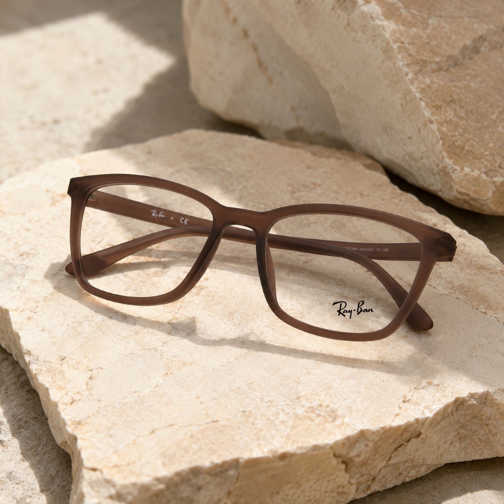 عینک طبی مردانه Rayban رنگ قهوه ای کد GL107 - تصویر 2