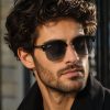 عینک آفتابی مردانه Rayban رنگ مشکی طلایی کد GL050