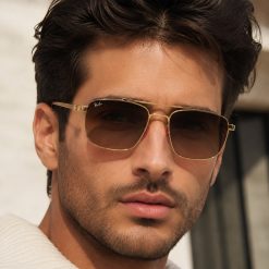 عینک آفتابی مردانه Rayban رنگ پلنگی کد GL035