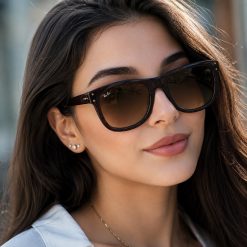عینک آفتابی زنانه Rayban رنگ قهوه ای کد GL047