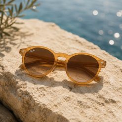 عینک آفتابی زنانه Rayban رنگ نسکافه ای کد GL001 - تصویر 3