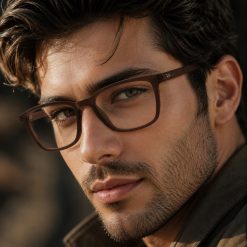 عینک طبی مردانه Rayban رنگ قهوه ای کد GL107