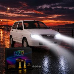 هدلایت MZM مدل D70 با پایه H1 مناسب نور بالا پراید 111 کد HL019