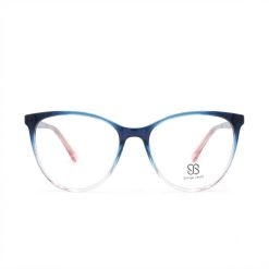 عینک طبی مردانه George Smith رنگ آبی و شفاف کد GL089 - تصویر 4