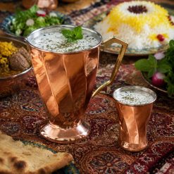 سرویس پارچ و لیوان مسی طرح پیچی (NF)