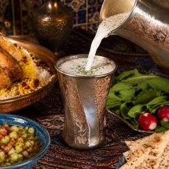 لیوان مسی کروم تراش طرح پیچی (NF)